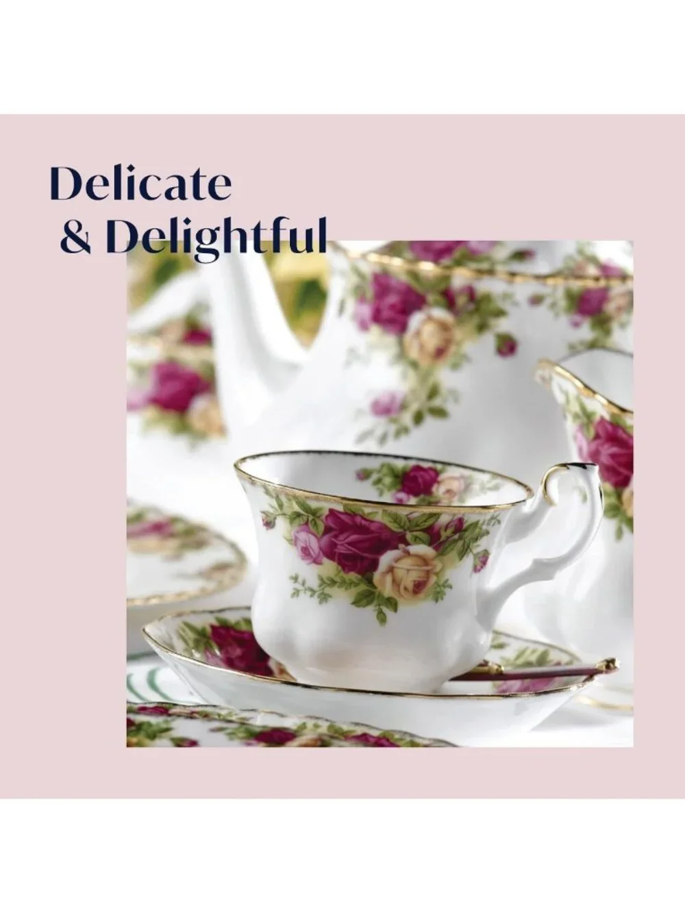 Vintage Floral Teacup & Saucer Set | Elegant Porcelain Tea Set | Perfect Gift